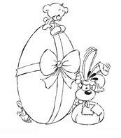 coloriage diddl pimboli oeuf